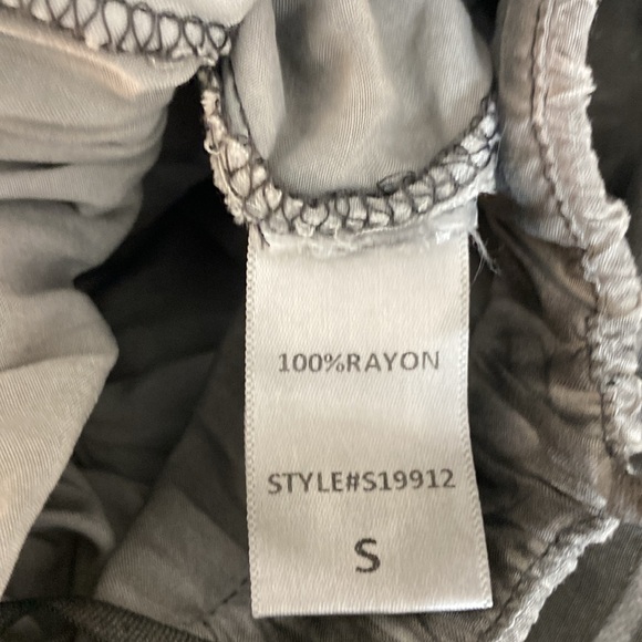 Mustard Seed Miranda Raw Edge Tube Jumpsuit. Gray Smokey Haze. Size: Small - Picture 13 of 15